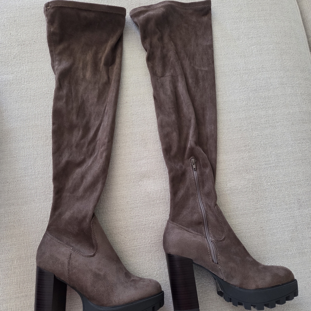 BAMBOO Chocolate Over-the-Knee Boots